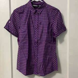 Icebreaker Merino shirt purple plaid